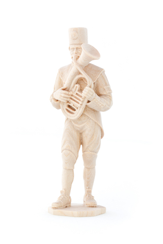 Bergmusikant mit Flügelhorn, 12 cm in Natur, Kunstgewerbeartikel - kein Kinderspielzeug