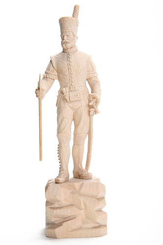Schneeberger Bergmeister mit Barte, Höhe 26 cm naturbelassen,  Holzfigur, Kunstgewerbeartikel - kein Kinderspielzeug