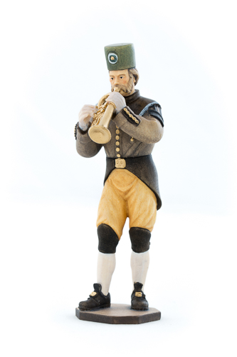 Bergmusikant mit Trompete, 12 cm in color, Kunstgewerbeartikel - kein Kinderspielzeug